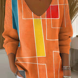 Beatrice™ | Farbenfroher Pullover mit V-Ausschnitt