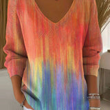 Beatrice™ | Farbenfroher Pullover mit V-Ausschnitt