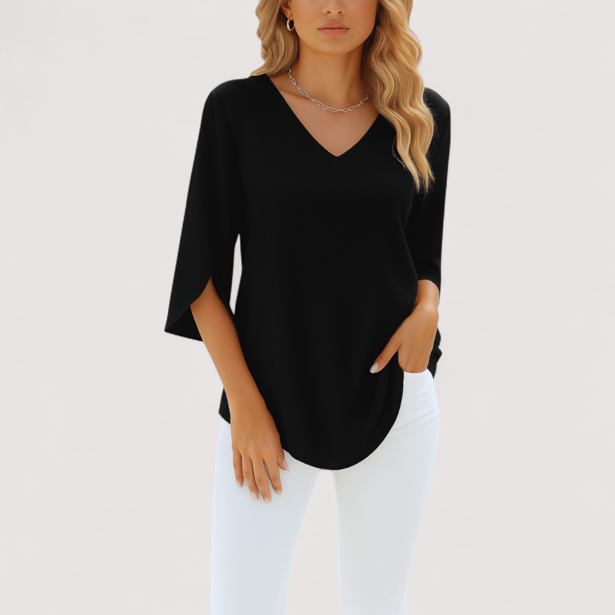 Leonie™ | V-Ausschnitt-Bluse