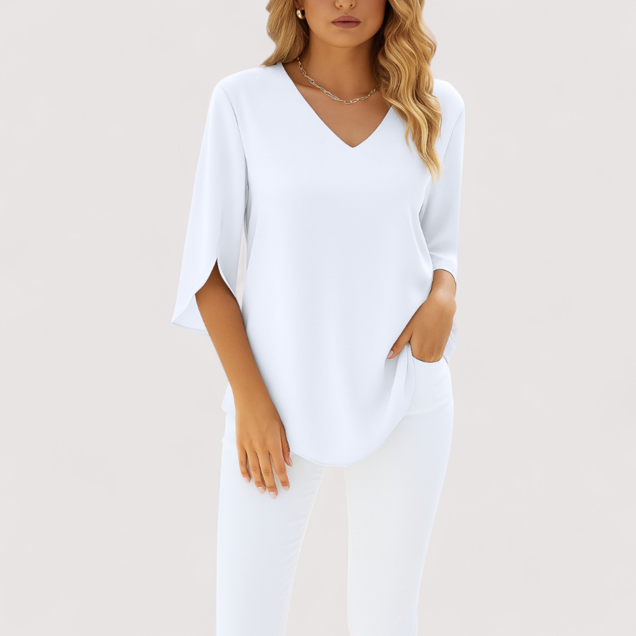 Leonie™ | V-Ausschnitt-Bluse