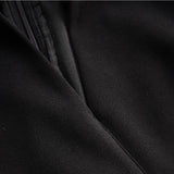 Nora™ | Verfeinertes Schwarzes Kleid mit Gürtel und Mandarin-Kragen