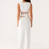 Leni™ | Figurumspielendes Maxikleid mit dezenten Cutouts und Lacing