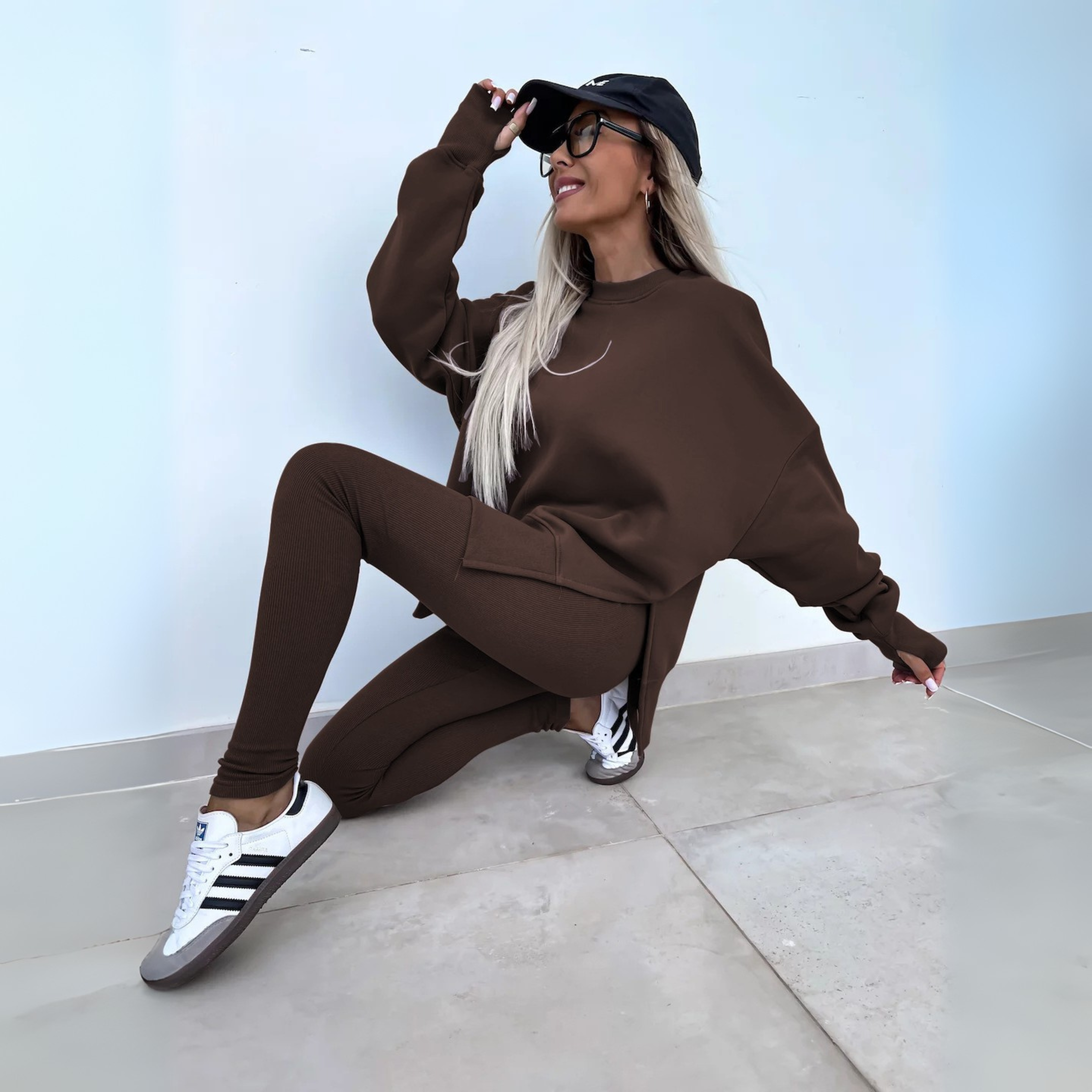 Zoria™ - Casual Long Sleeve Sweatshirt and Pants Set