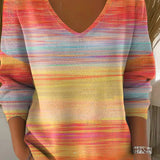 Beatrice™ | Farbenfroher Pullover mit V-Ausschnitt