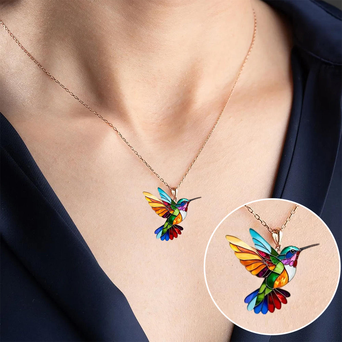 Lola™ | Wunderschöne Kolibri-Halskette