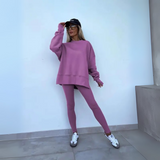 Zoria™ - Casual Long Sleeve Sweatshirt and Pants Set