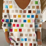 Beatrice™ | Farbenfroher Pullover mit V-Ausschnitt