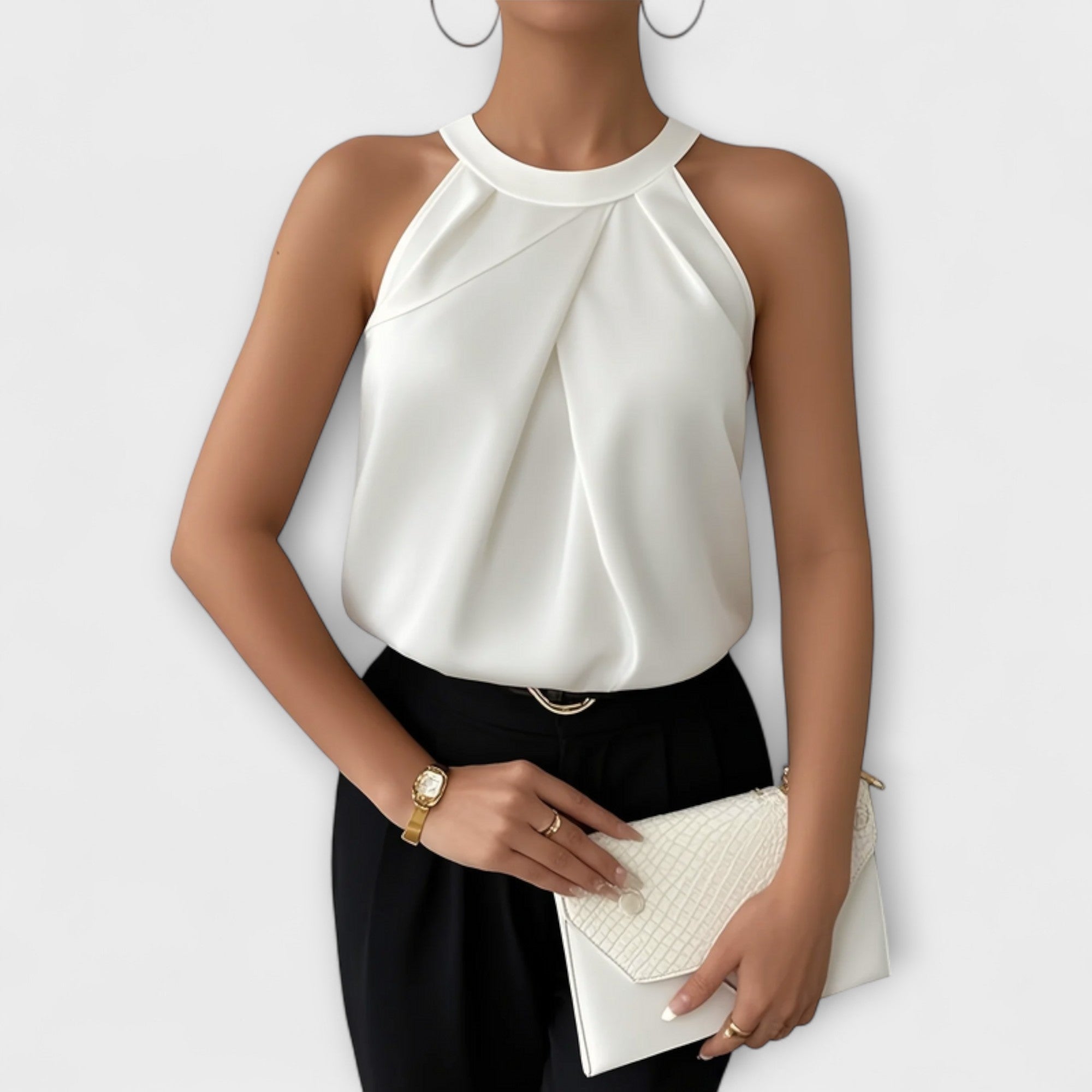 Skye - Schicke Satinbluse mit Off-Shoulder-Design
