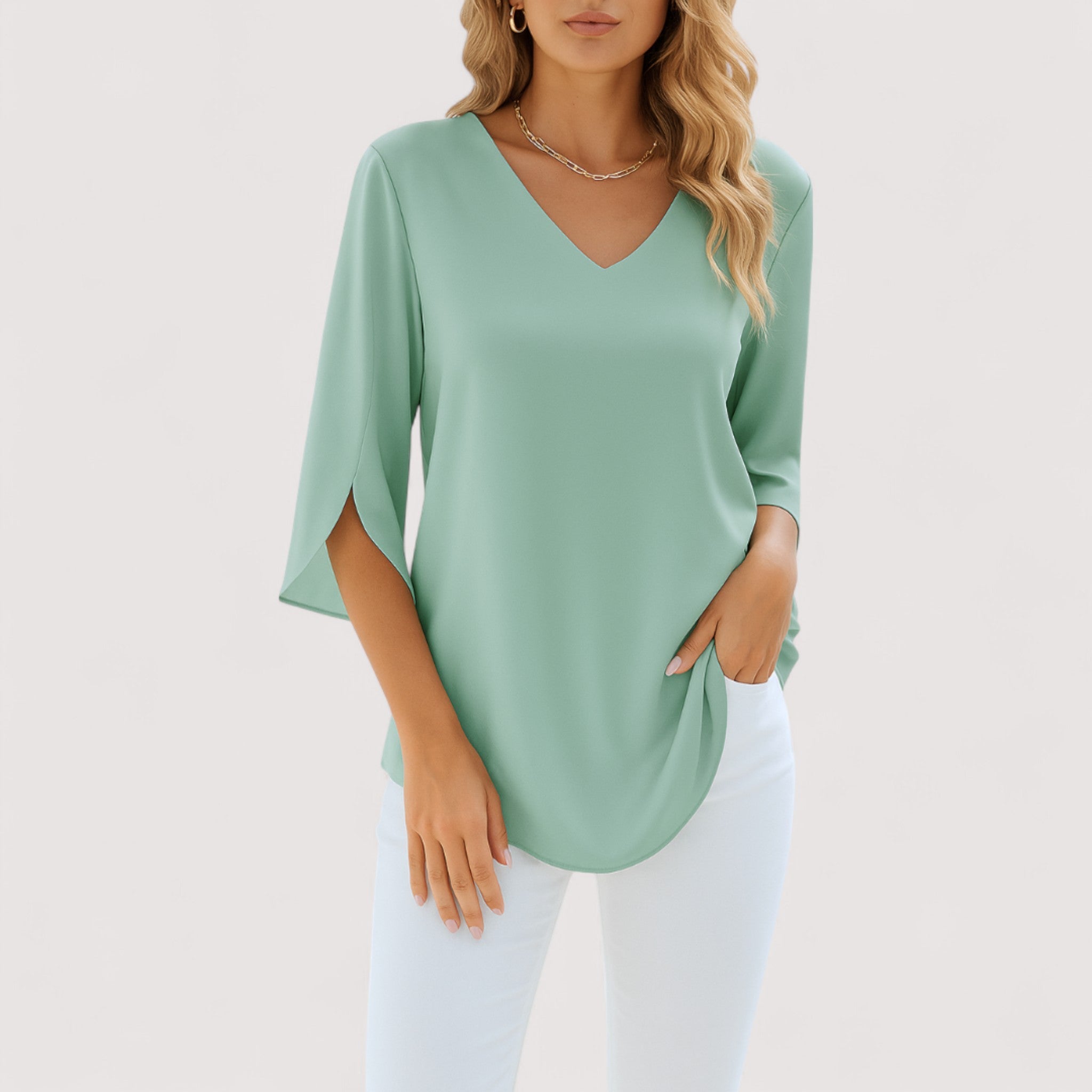 Leonie™ | V-Ausschnitt-Bluse