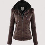 Laurina™ | Taillierte Bikerjacke mit Kapuze