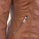 Laurina™ | Taillierte Bikerjacke mit Kapuze