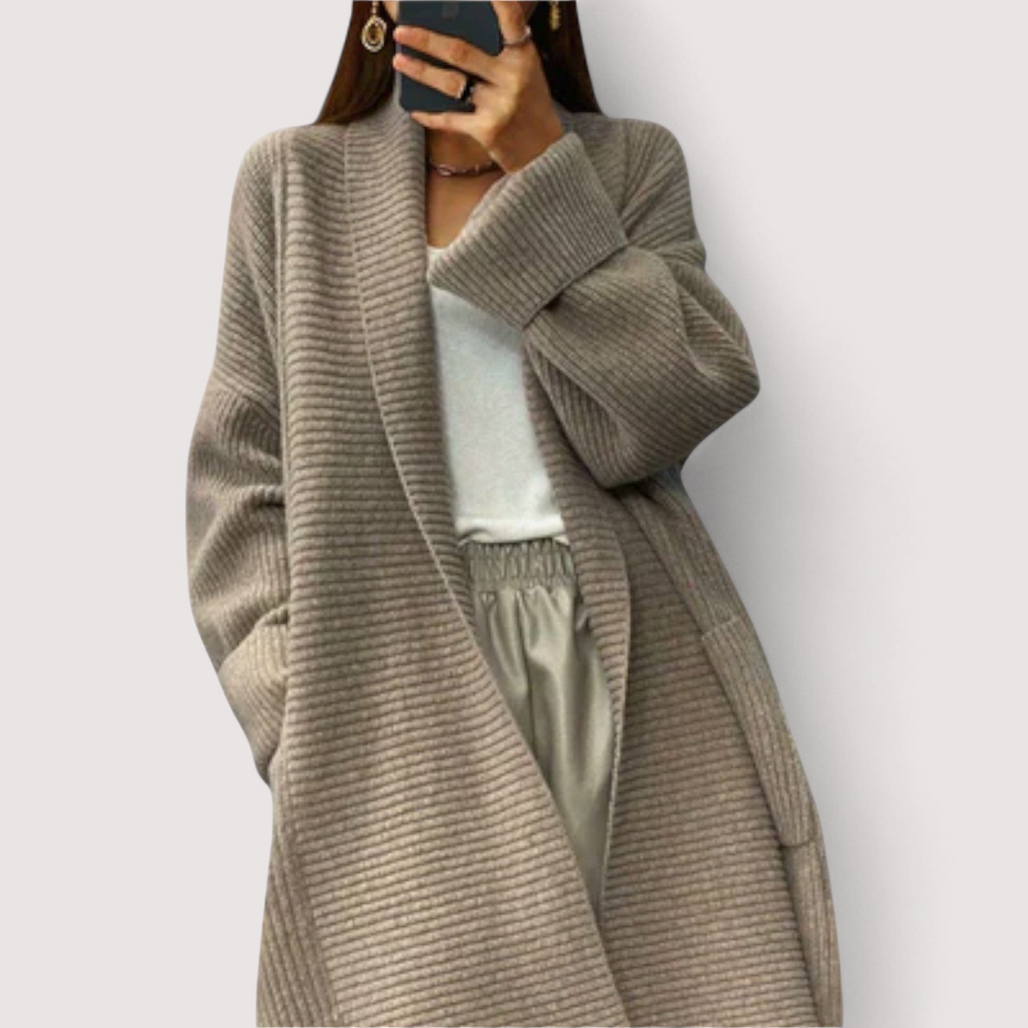 Pladina™ | Langer Strickcardigan