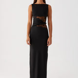 Leni™ | Figurumspielendes Maxikleid mit dezenten Cutouts und Lacing