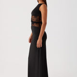 Leni™ | Figurumspielendes Maxikleid mit dezenten Cutouts und Lacing