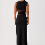 Leni™ | Figurumspielendes Maxikleid mit dezenten Cutouts und Lacing