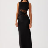 Leni™ | Figurumspielendes Maxikleid mit dezenten Cutouts und Lacing