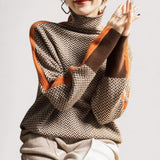 Gabriela™ | Rollkragenpullover mit auffälligen kontrastierenden Streifen