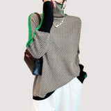 Gabriela™ | Rollkragenpullover mit auffälligen kontrastierenden Streifen