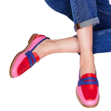 Kaley | Buntes Patchwork mit abgerundeter Spitze