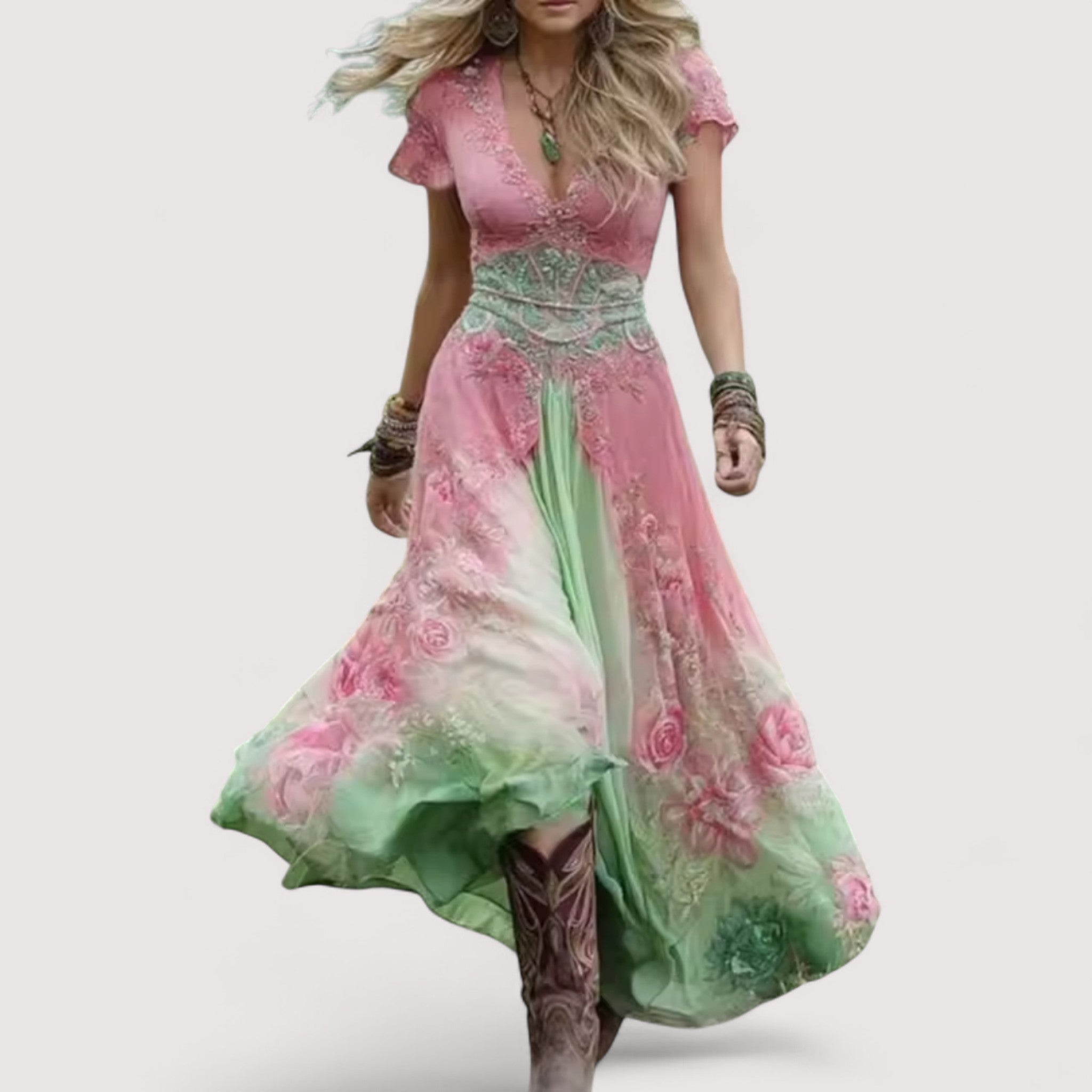 Viviane™ | Fliessendes Blumenkleid