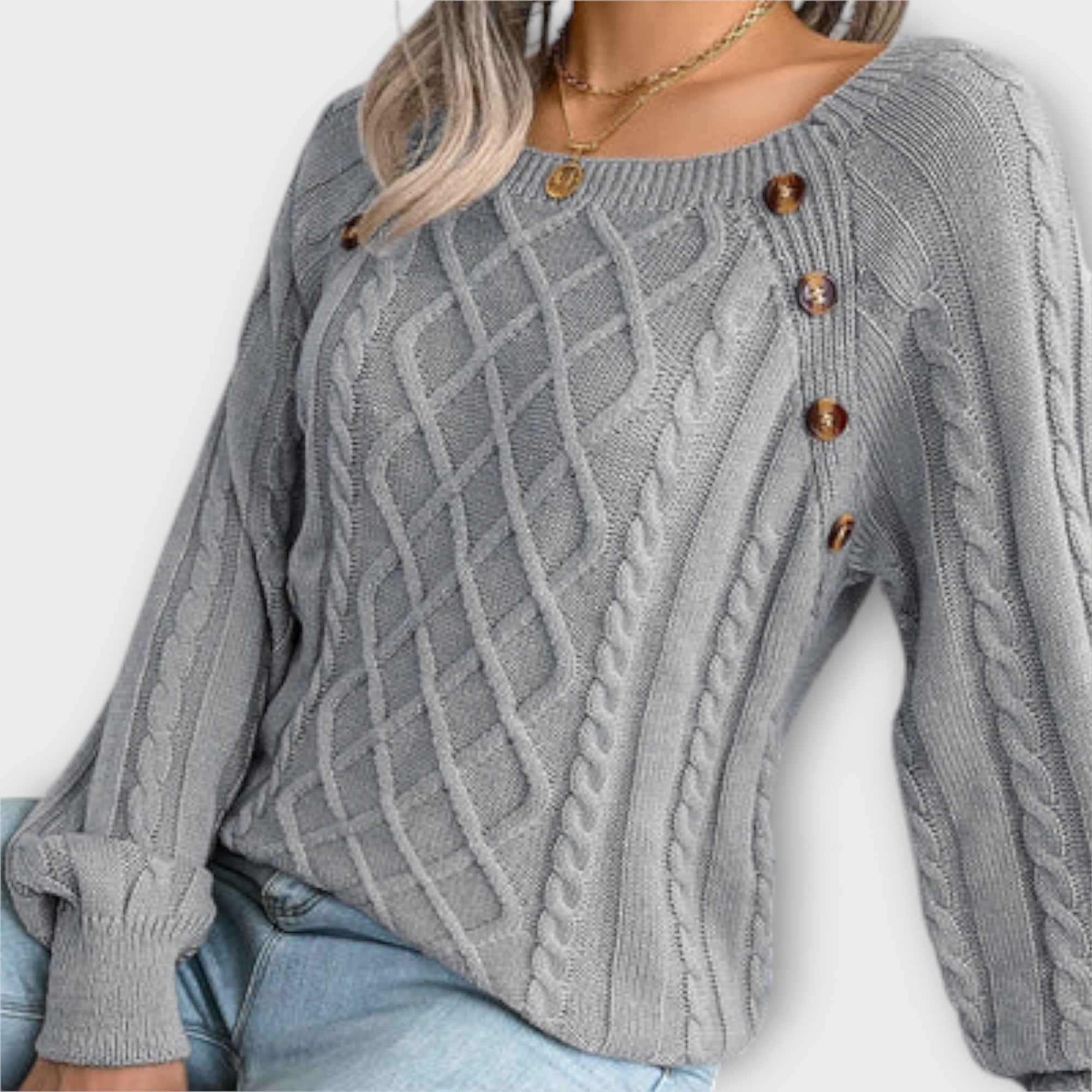 Aurora - Strickpullover mit Knöpfen