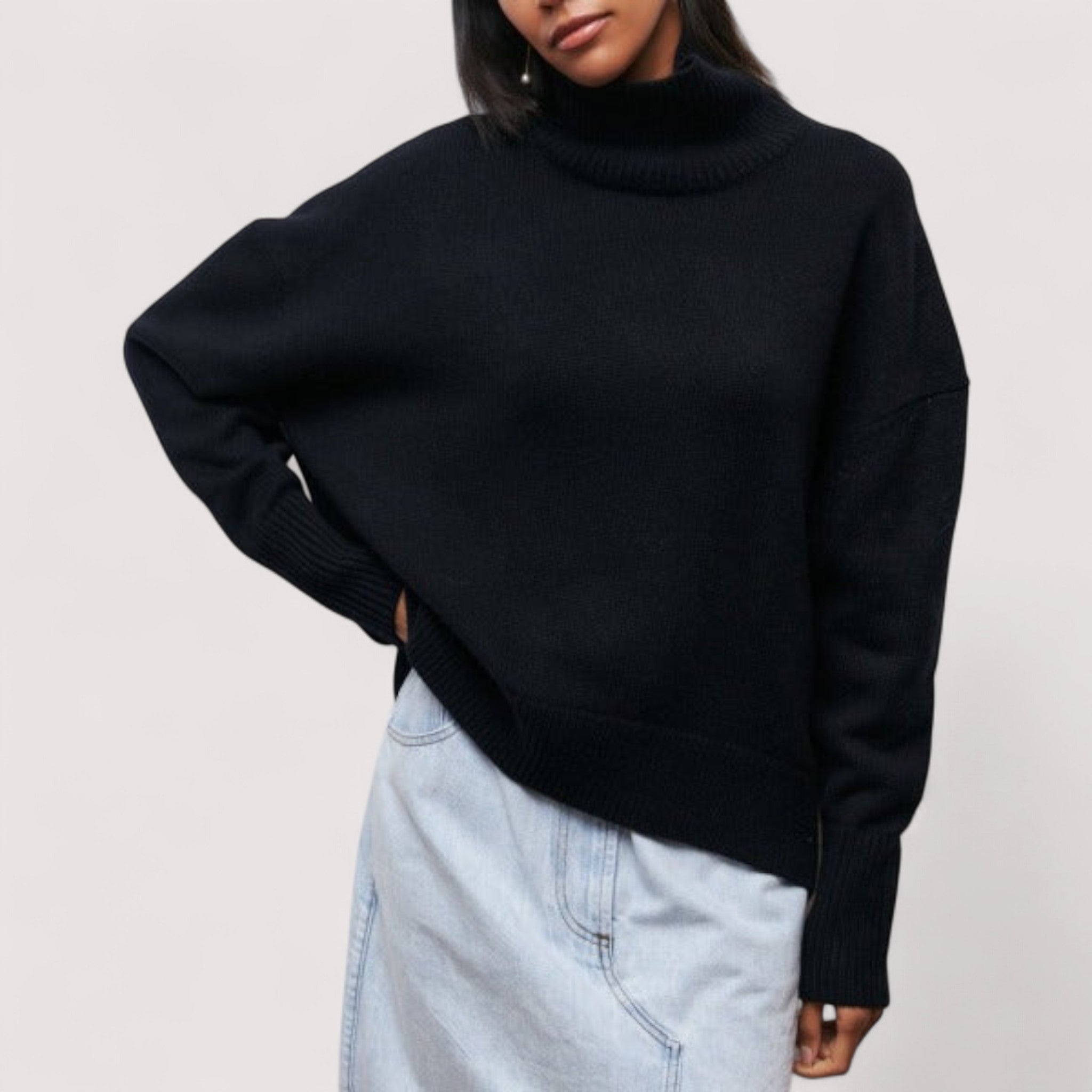 Katrielle™ | Pullover mit hohem Kragen