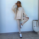 Zoria™ - Casual Long Sleeve Sweatshirt and Pants Set