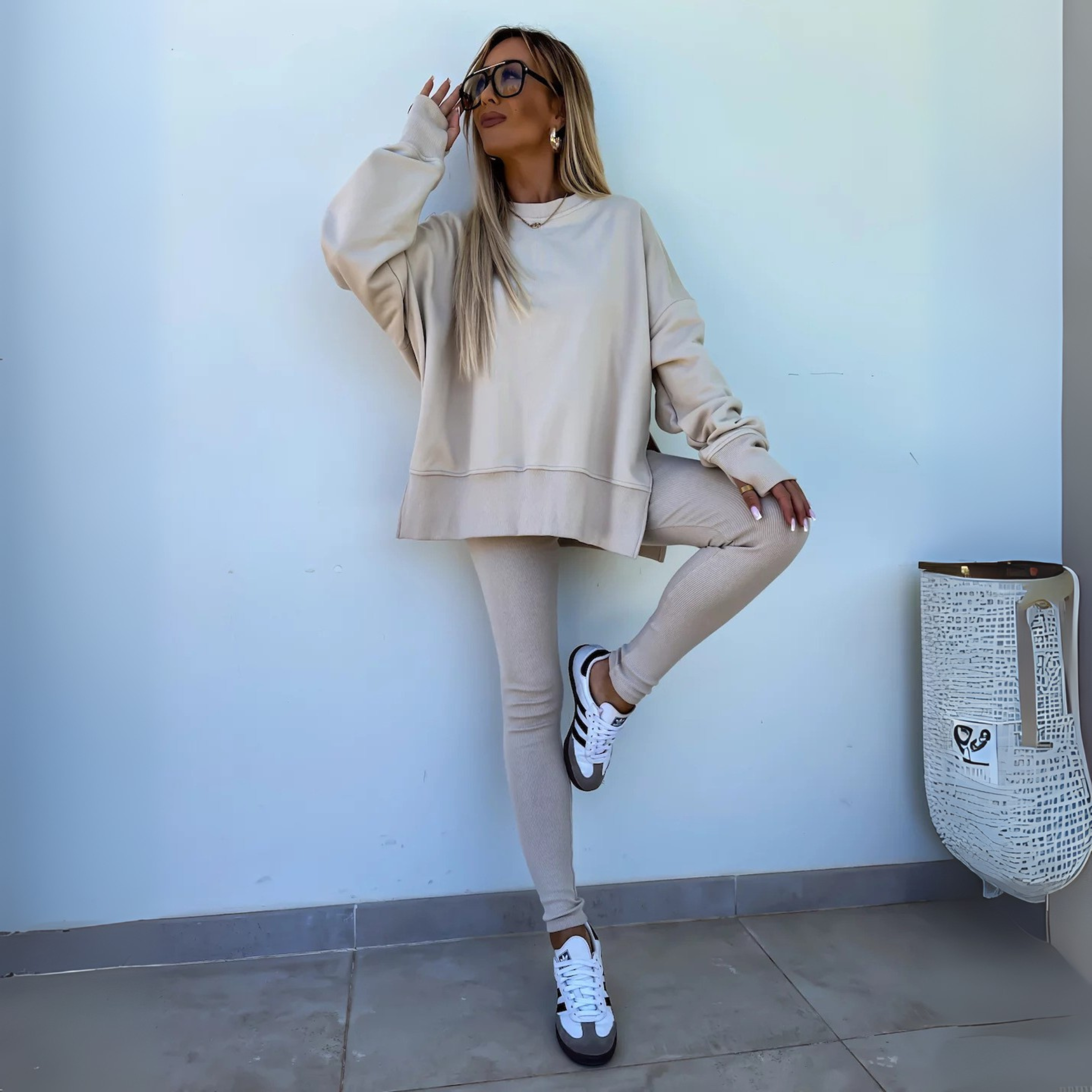 Zoria™ - Casual Long Sleeve Sweatshirt and Pants Set