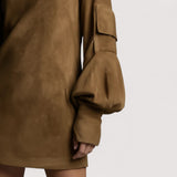 Inara™ | Vintage Lockere Wildleder Rollkragen Mini Kleid