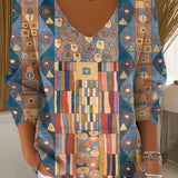 Beatrice™ | Farbenfroher Pullover mit V-Ausschnitt