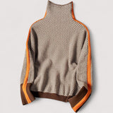 Gabriela™ | Rollkragenpullover mit auffälligen kontrastierenden Streifen