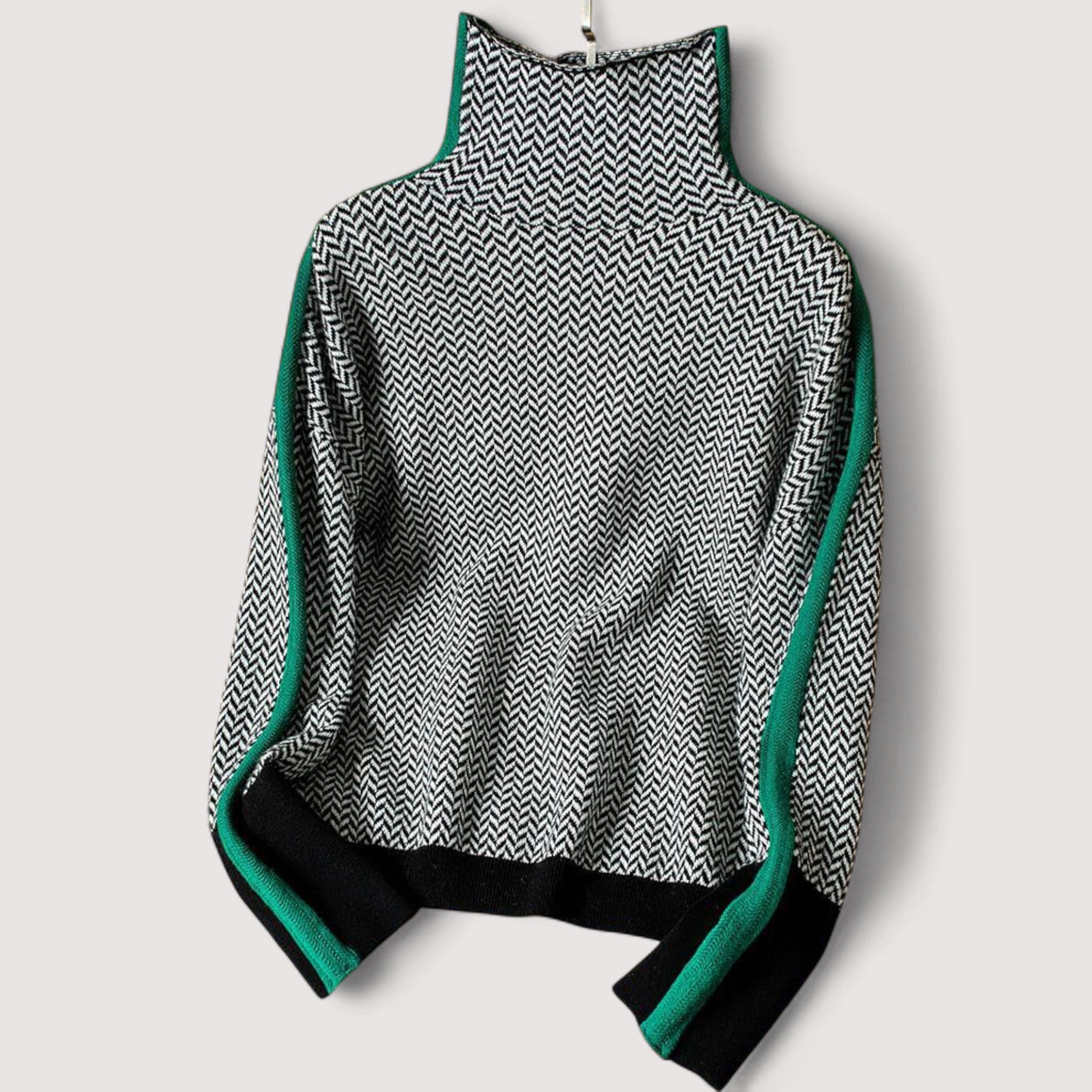 Gabriela™ | Rollkragenpullover mit auffälligen kontrastierenden Streifen