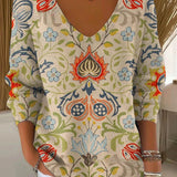 Beatrice™ | Farbenfroher Pullover mit V-Ausschnitt