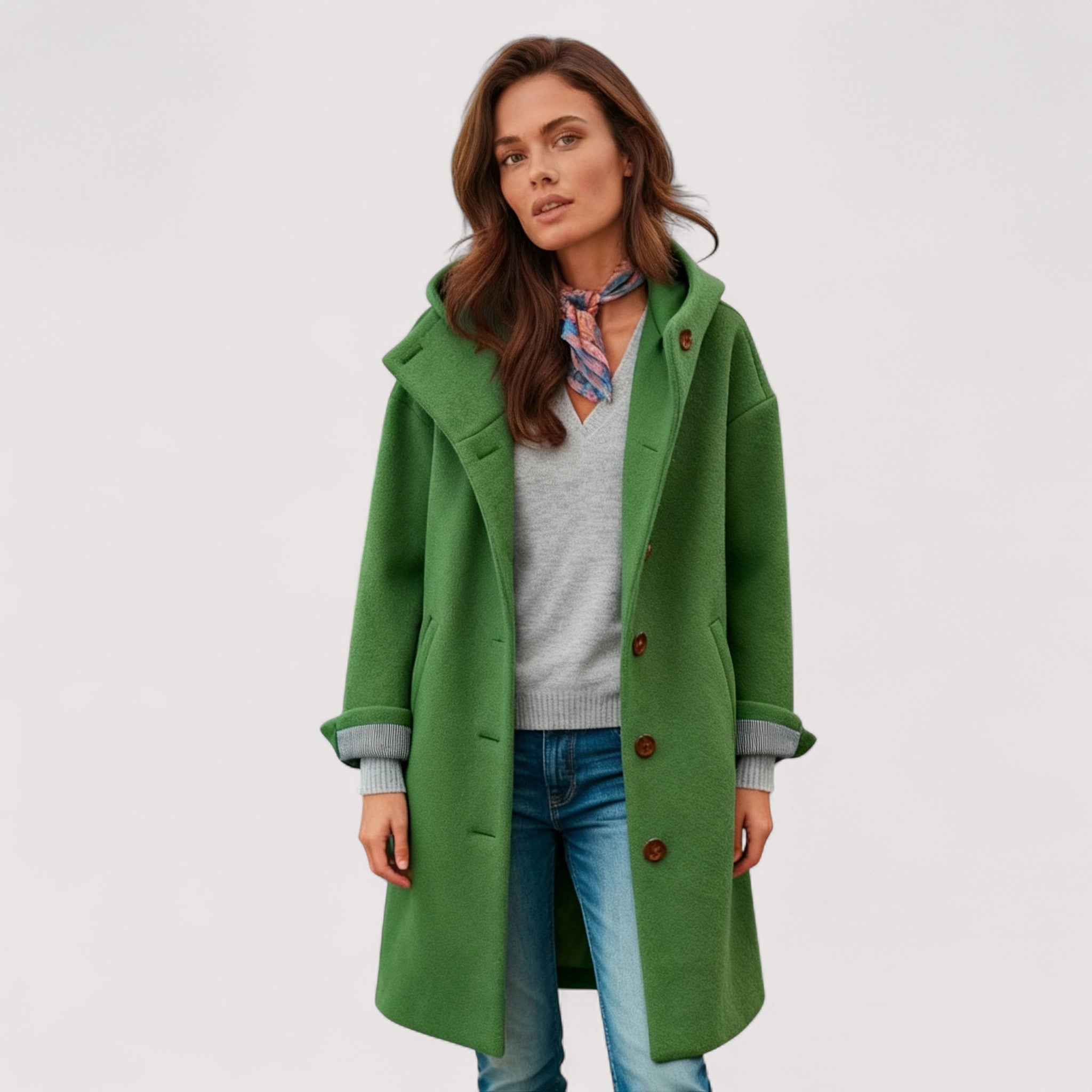 Lorena™ | Stilvolle lange Winterjacke