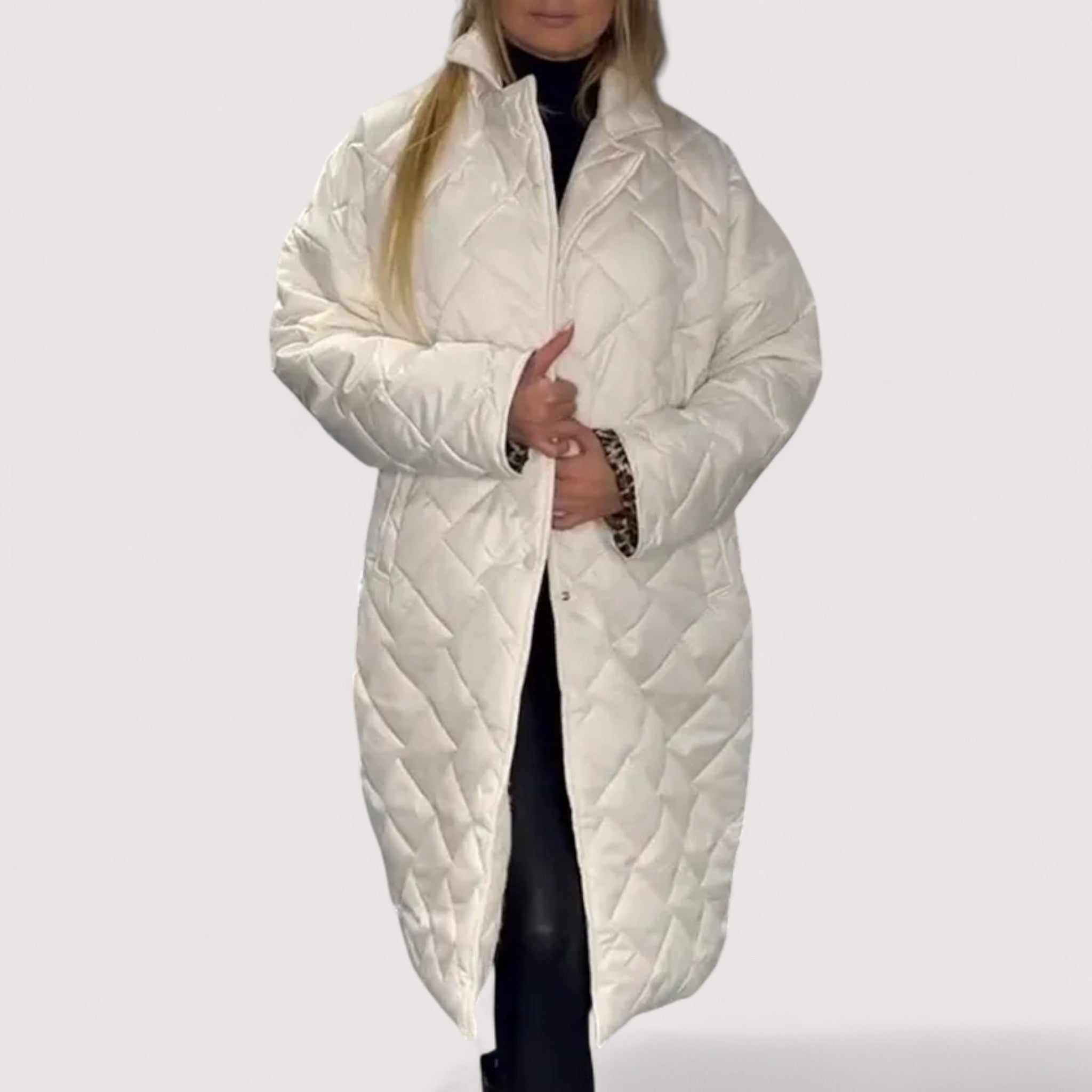 Ofira™ | Wende-Steppmantel mit Leopardenfutter
