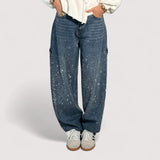 Adele™ | Trendige Balloon-Carpenter-Jeans mit Glitzer