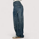 Adele™ | Trendige Balloon-Carpenter-Jeans mit Glitzer