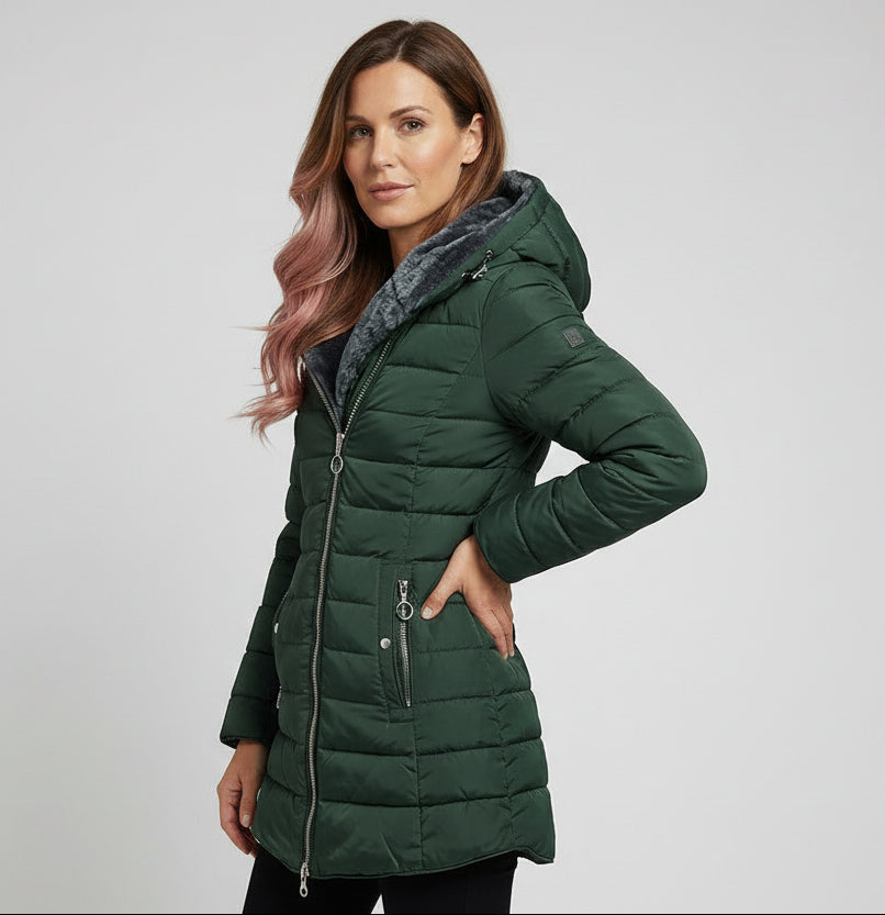 ELVIRA | ELEGANTER MANTEL MIT OVERSIZE-KAPUZE